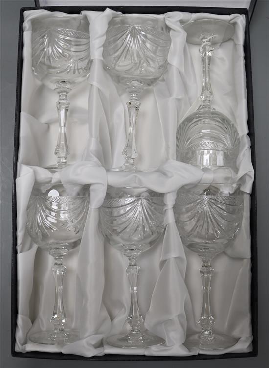 A suite of French Cristalleries de Lorraine Gerard table glass,